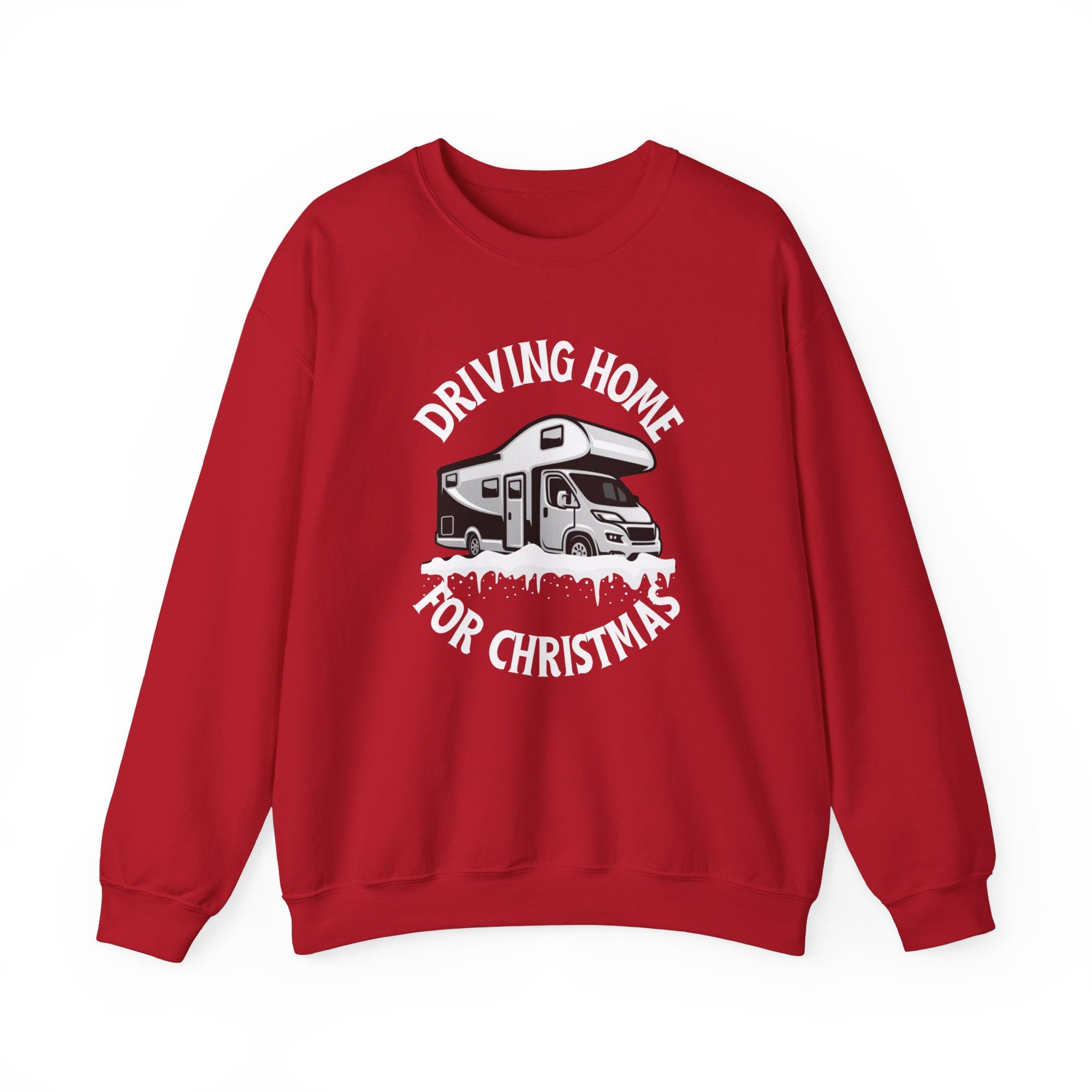 Driving Home For Christmas Unisex Crewneck Motorhome Sweatshirt