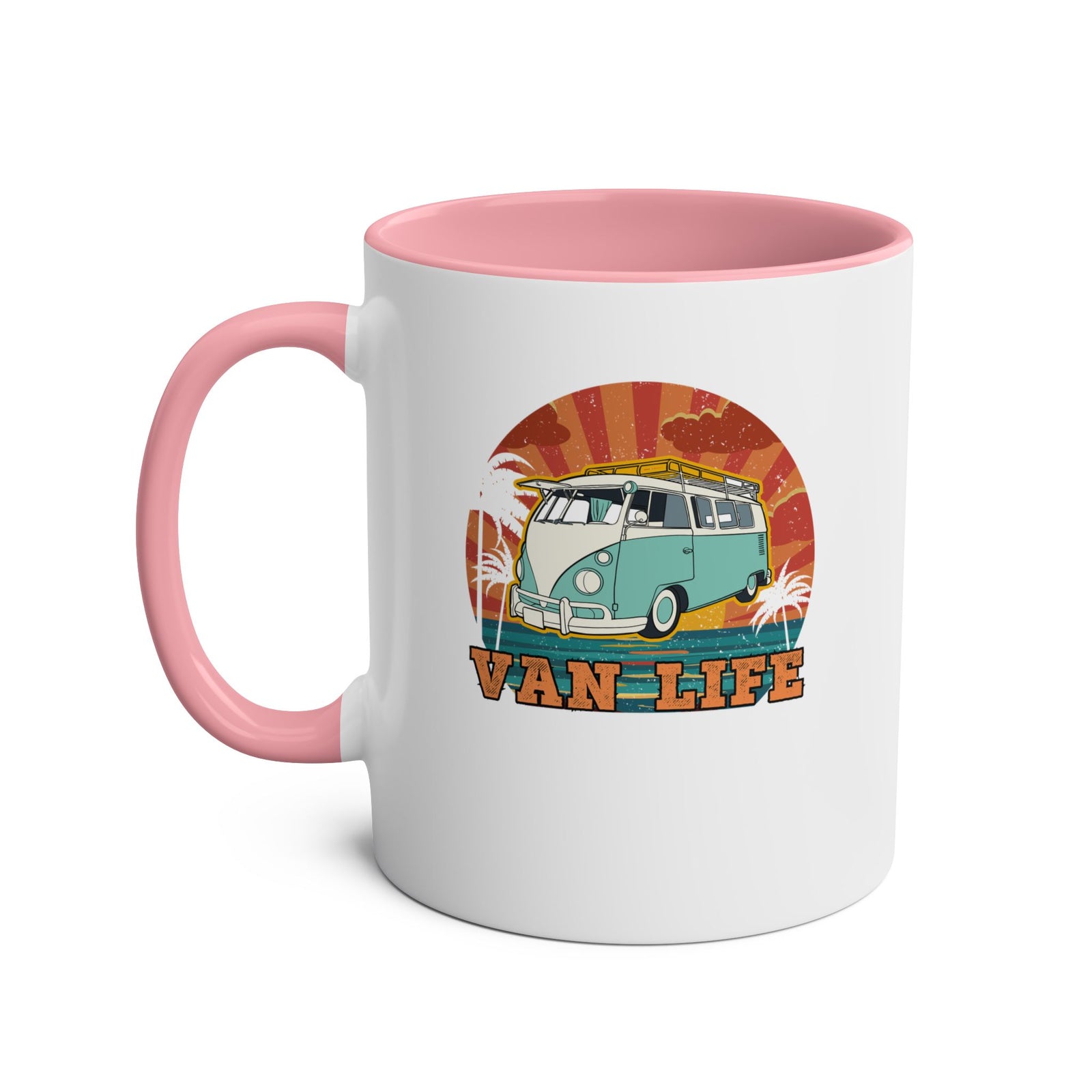 Van Life Two-Tone Coffee Mugs, 11oz