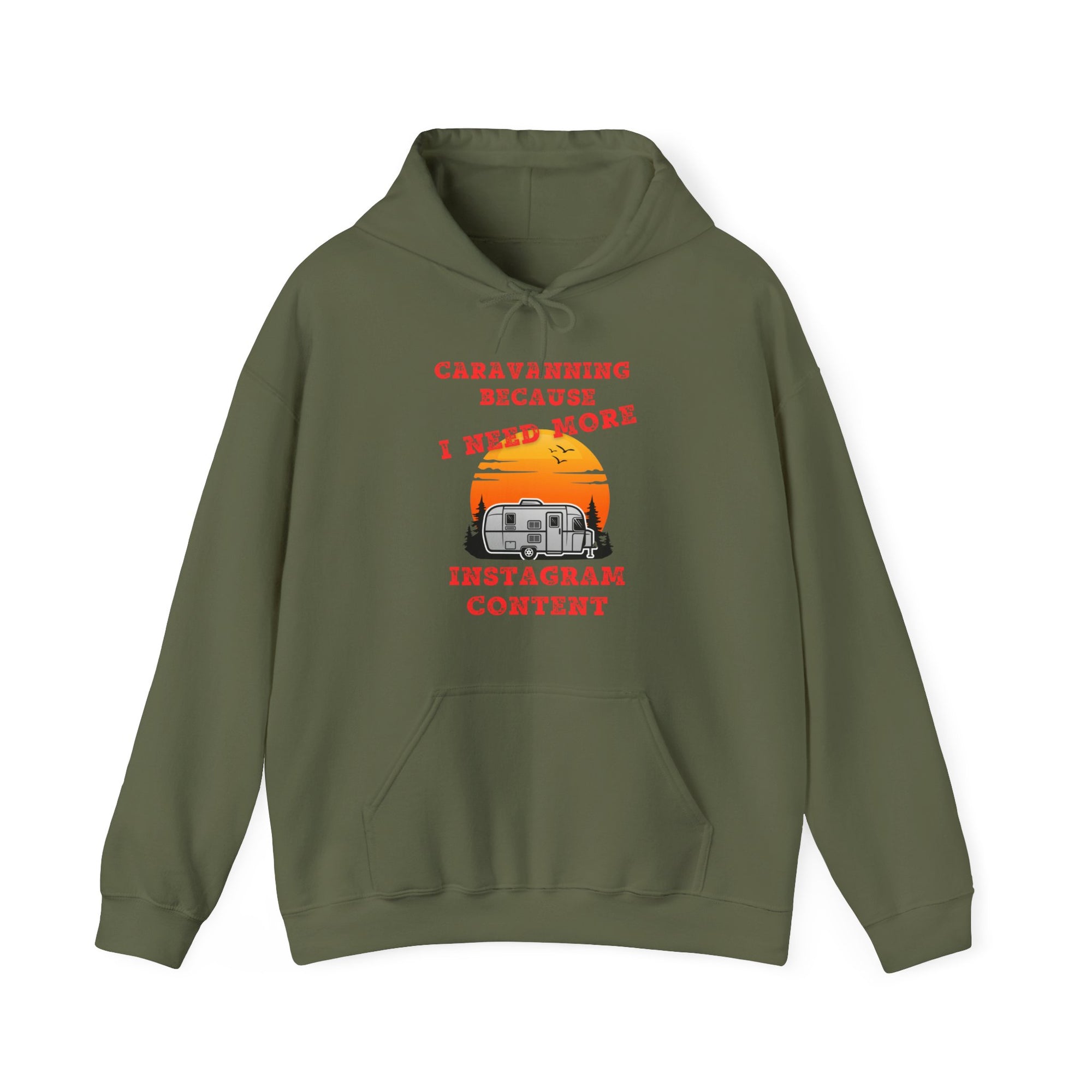 Caravanning Because I Need More Instagram Content Unisex Heavy Blend™ Hooded Sweatshirt