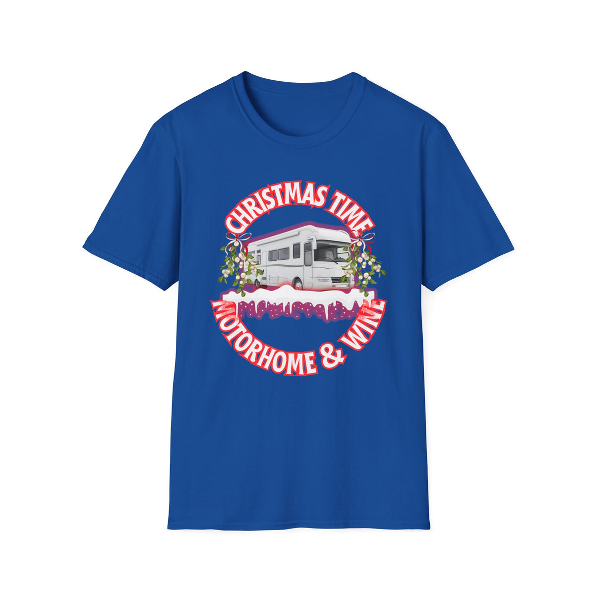 Christmas Time Motorhome and Wine Christmas T-Shirt