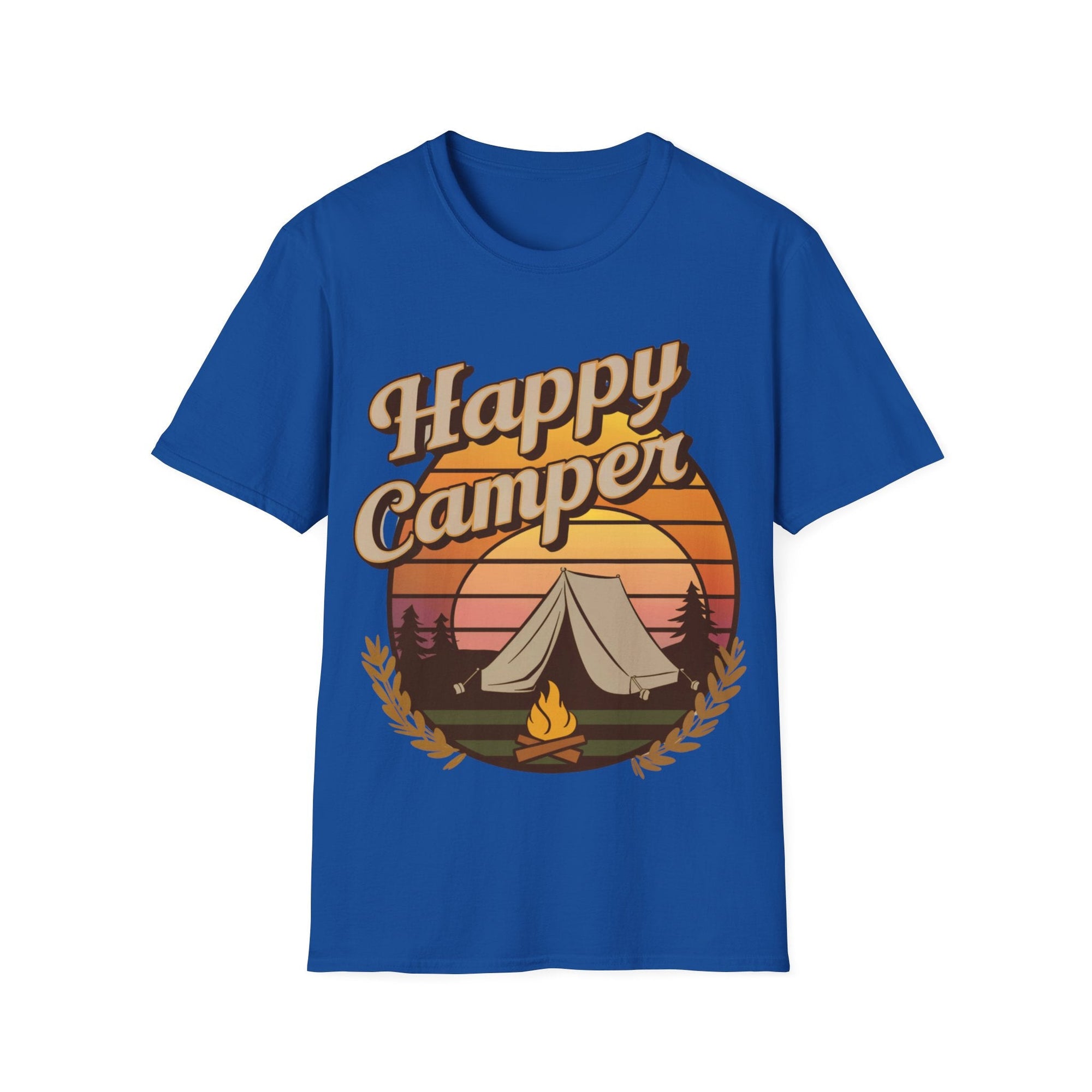 Cheerful Camping Sunset Scene Graphic T-Shirt - RVTees