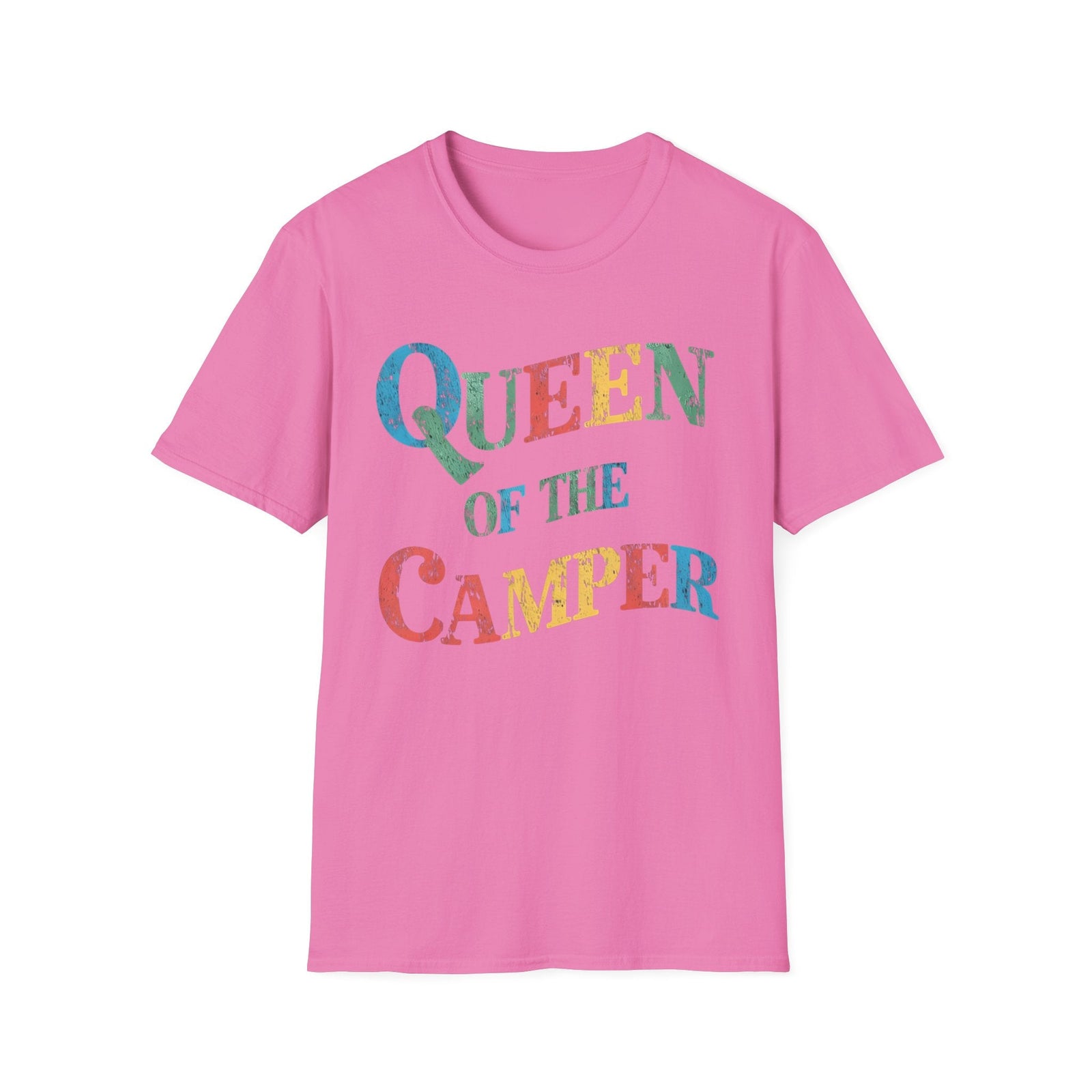 Stylish Queen of the Camper Graphic Printed T-Shirt - RVTees