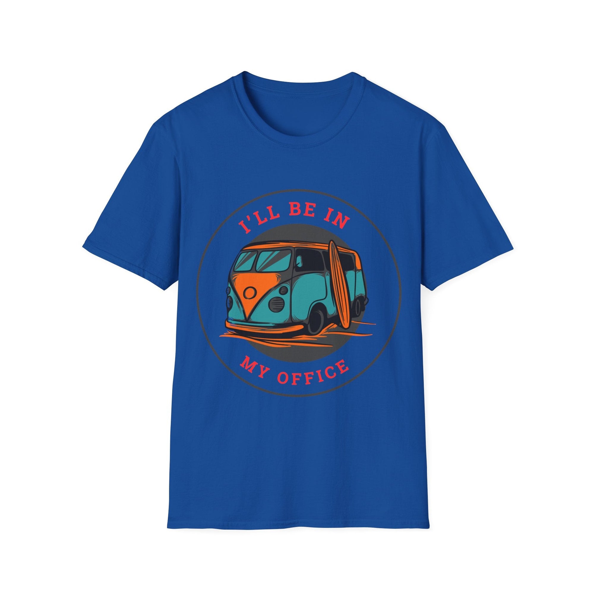 Unique Retro Van Design I'll Be In My Office T-Shirt - RVTees