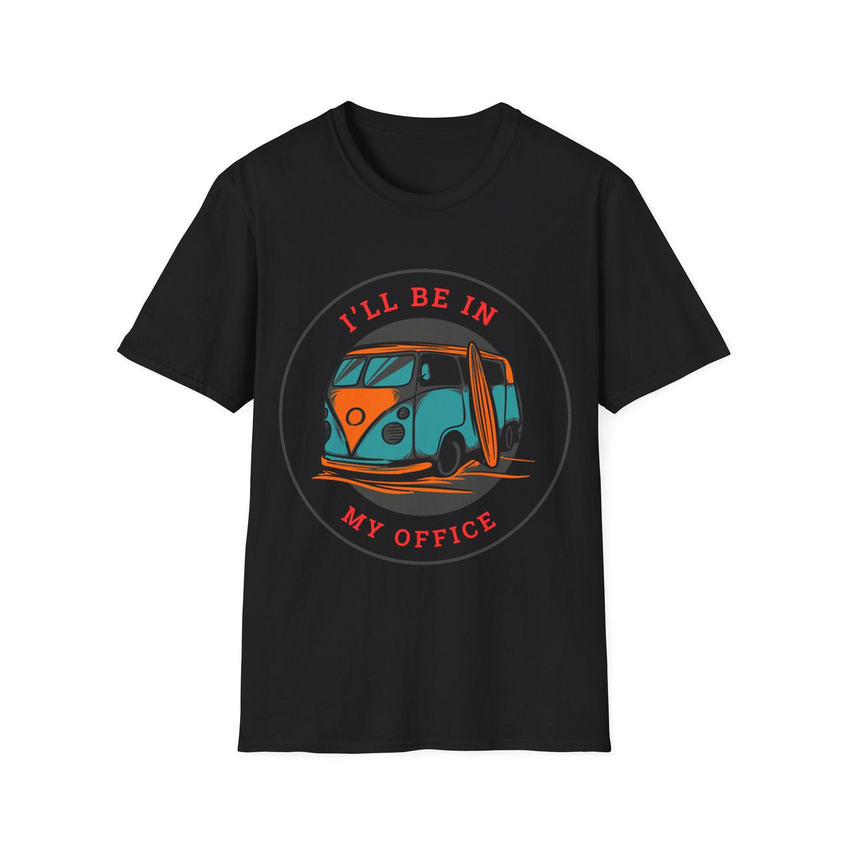 Unique Retro Van Design I&#39;ll Be In My Office T-Shirt - RVTees